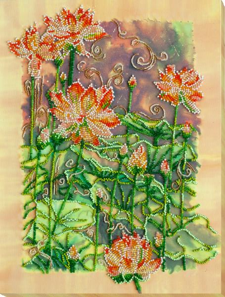 Buy Bead embroidery kit - Lotuses at sunset-AB-790
