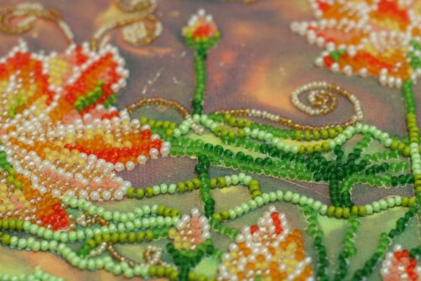 Buy Bead embroidery kit - Lotuses at sunset-AB-790_5