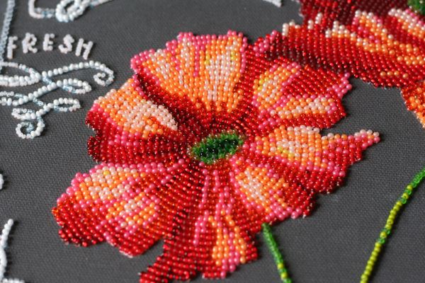 Buy Bead embroidery kit - Velvet poppies-AB-804_2