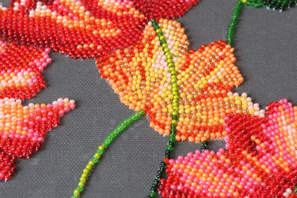 Buy Bead embroidery kit - Velvet poppies-AB-804_4