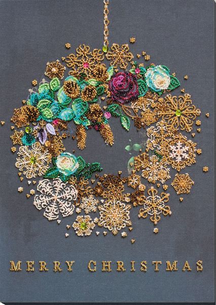 Buy Bead embroidery kit - New Year's wreath-AB-828
