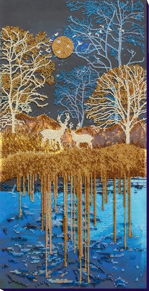 Buy Bead embroidery kit - Golden forest-AB-832