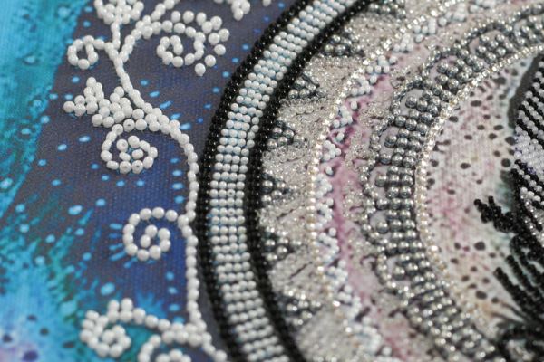 Buy Bead embroidery kit - Mandala feather-AB-839_5