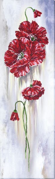 Buy Bead embroidery kit - Poppy flower-AB-868
