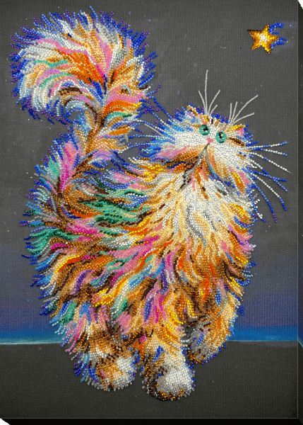 Buy Bead embroidery kit - Kitty dream-AB-873