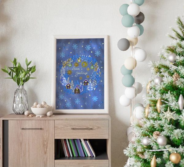 Buy Bead embroidery kit - Christmas motif-AB-876_1