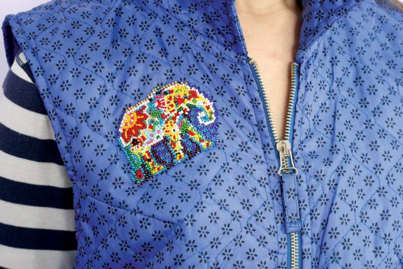 Buy DIY Beaded Clothes Patch Embroidery kit - Elephant-AD-102_4