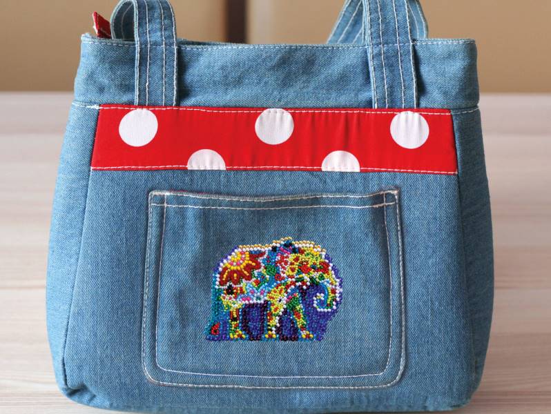 Buy DIY Beaded Clothes Patch Embroidery kit - Elephant-AD-102_6