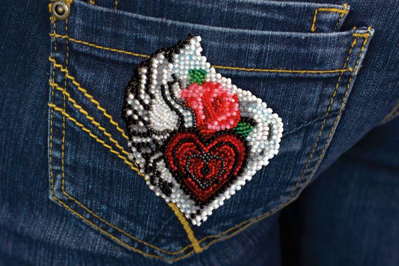 Buy DIY Beaded Clothes Patch - Secrets of the Heart-AD-103_4