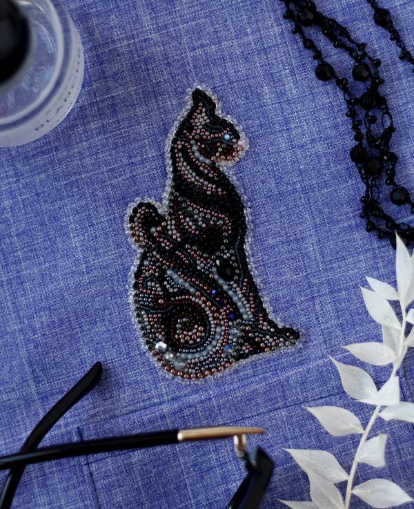 Buy DIY Beaded Clothes Patch Embroidery kit - Bast in the night-A-AD-110