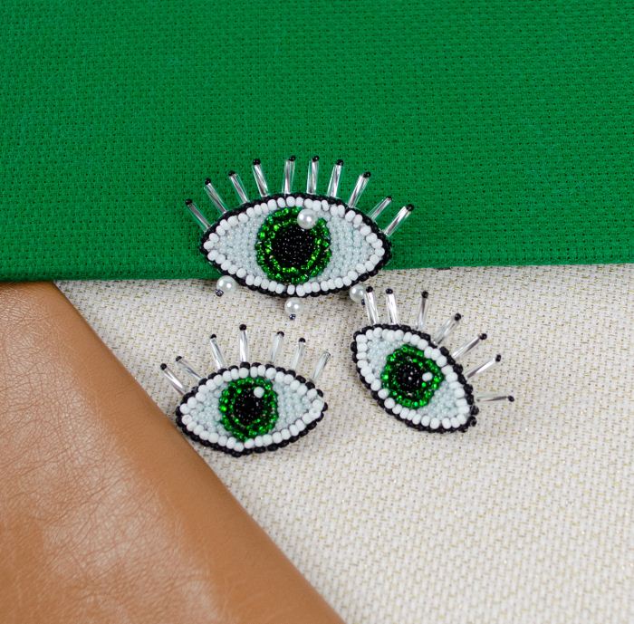 Buy DIY Jewelry making kit Pin Brooch - Emerald look-AD-230_2