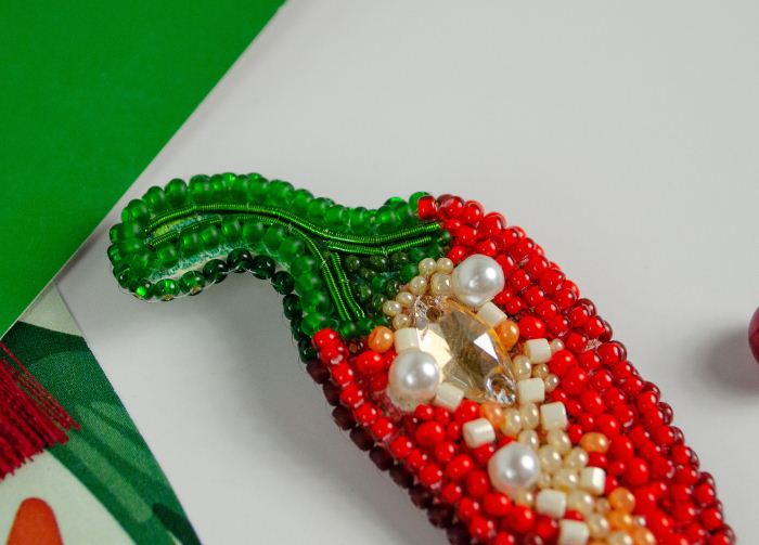 Buy DIY Jewelry making kit Pin Brooch - Hot pepper-AD-233_3