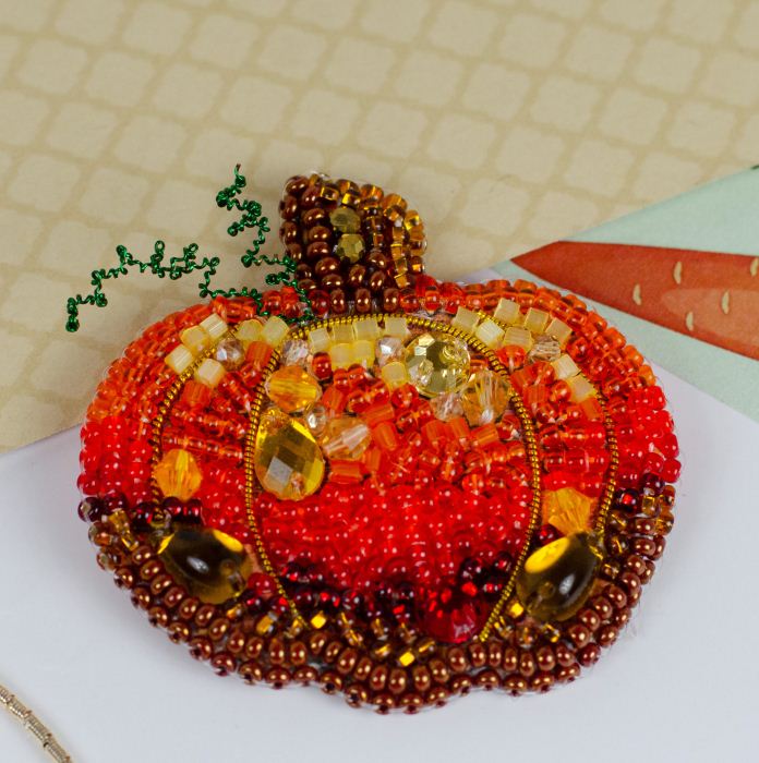 Buy DIY Jewelry making kit Pin Brooch - Golden pumpkin-AD-234_2