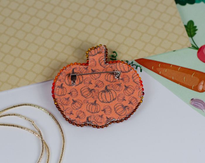 Buy DIY Jewelry making kit Pin Brooch - Golden pumpkin-AD-234_3