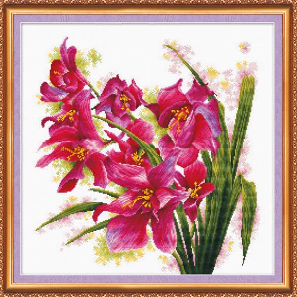 Buy Cross stitch kit - Lilac orchids-AH-003