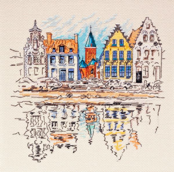 Buy Cross stitch kit - Colored town-1-AH-137