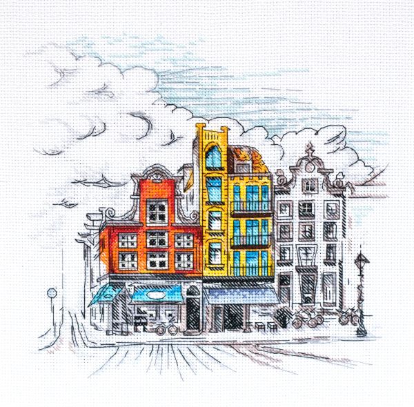 Buy Cross stitch kit - Colorful town-2-AH-147