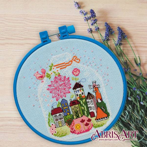 Buy Mini Cross stitch kit - Gift with small houses-AHM-005