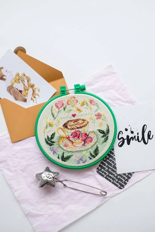 Buy Mini Cross stitch kit - The Cup-AHM-011