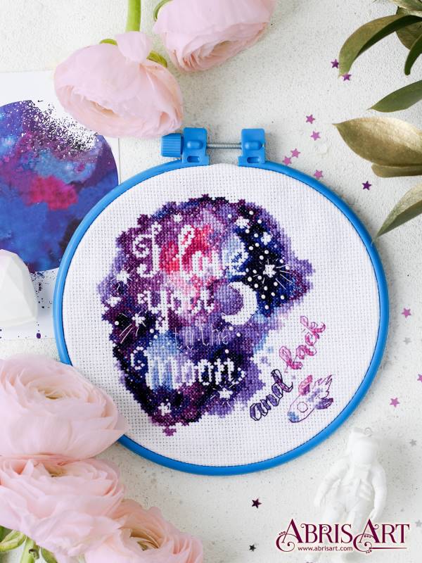 Buy Mini Cross stitch kit - To the moon and back-AHM-034