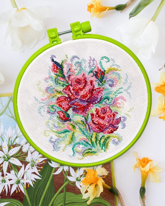 Buy Mini Cross stitch kit - Spring roses-AHM-057
