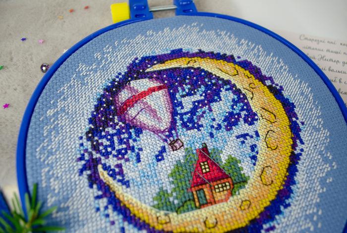 Buy Mini Cross stitch kit - A house on the moon-AHM-072_1