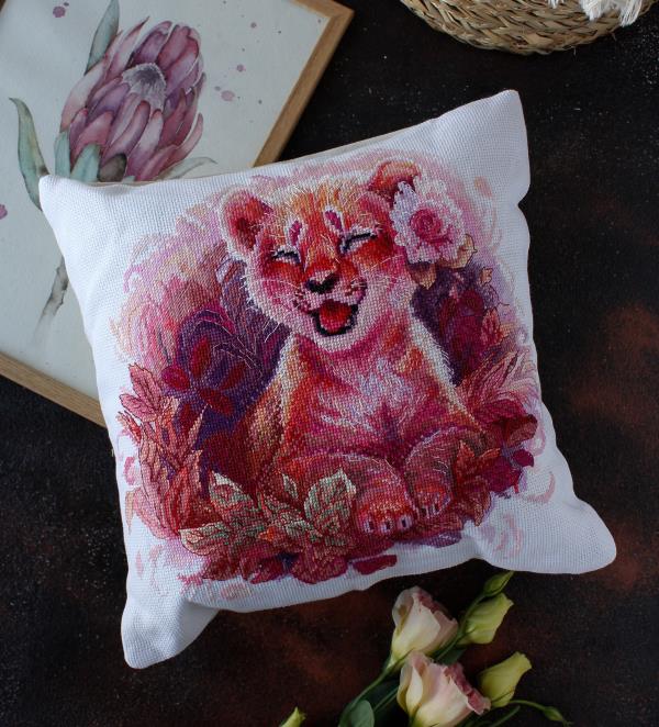 Buy DIY Counted Cross Stitch Pillow Kit - Little lioness-AHP-006