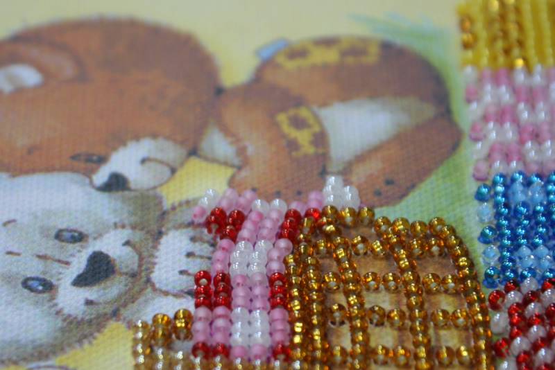 Buy Mini Bead embroidery kit - Bears and a basket-AM-049_1