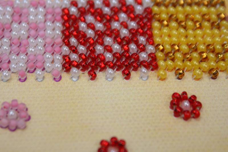 Buy Mini Bead embroidery kit - Bears and a basket-AM-049_2