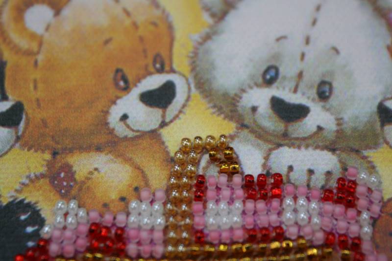 Buy Mini Bead embroidery kit - Bears and a basket-AM-049_3