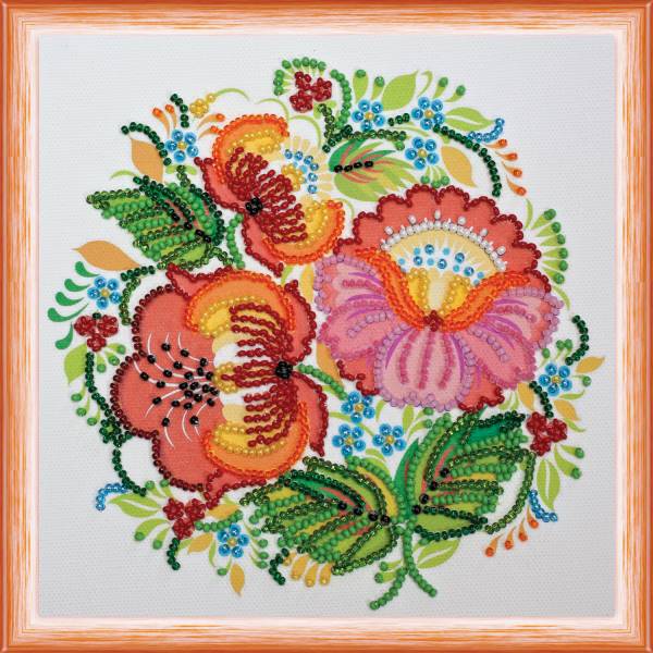 Buy Mini Bead embroidery kit - Khokhloma-1-AM-074