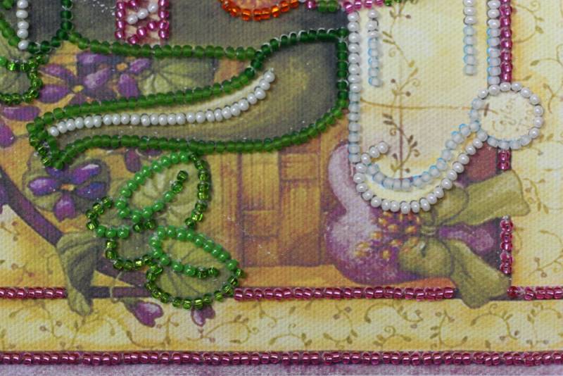 Buy Mini Bead embroidery kit - Tea with violets-AM-087_4