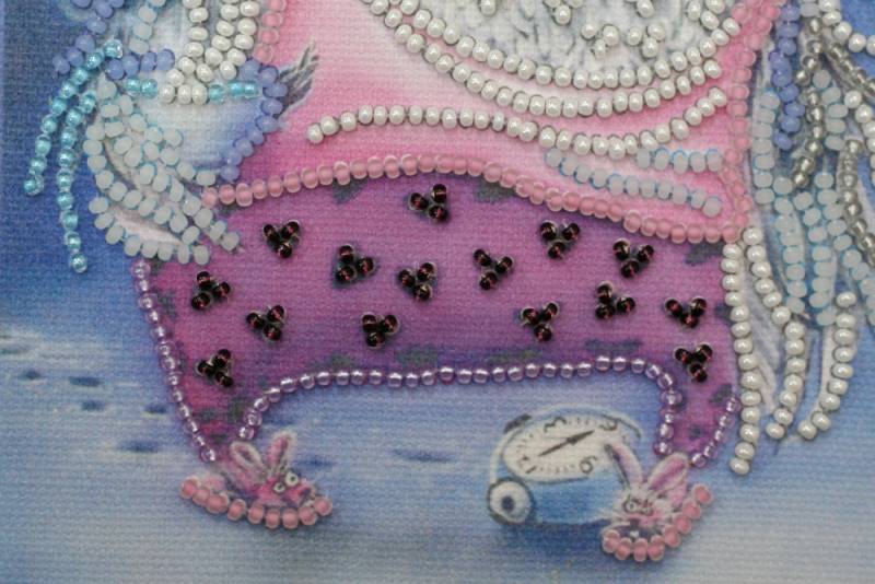 Buy Mini Bead embroidery kit - Owl with alarm clock-AM-102_4