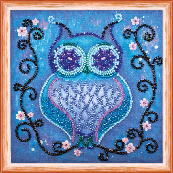 Buy Mini Bead embroidery kit - Blue Owl-AM-105