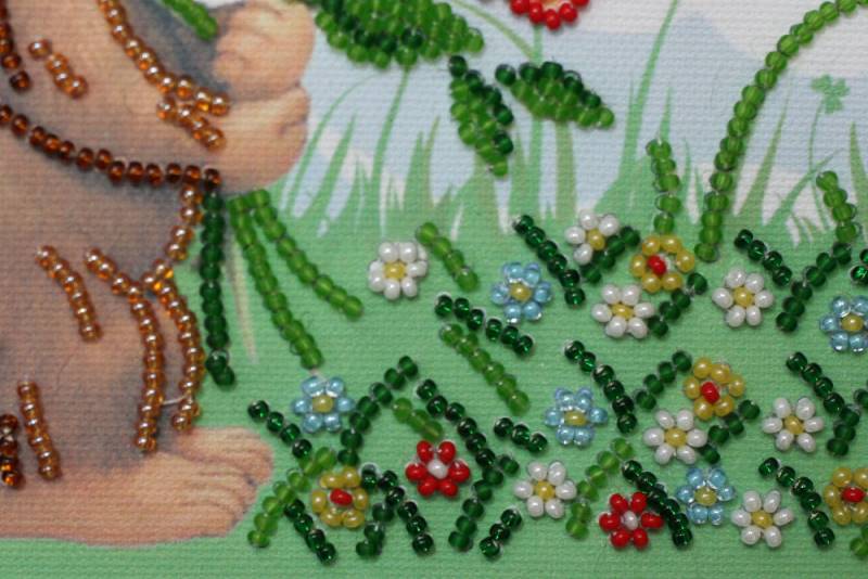 Buy Mini Bead embroidery kit - Bouquet of poppies-AM-113_4