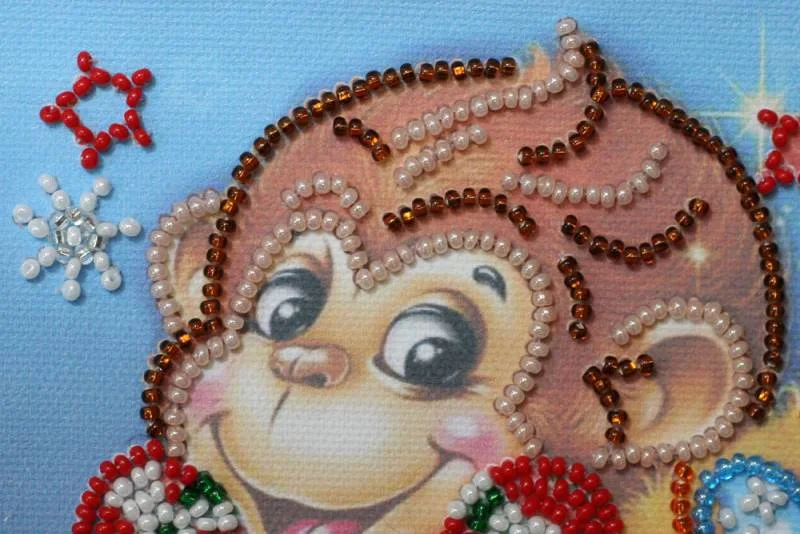 Buy Mini Bead embroidery kit - Funny monkeys-AM-114_1