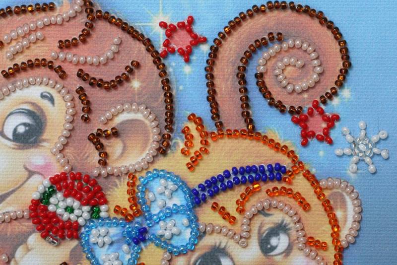 Buy Mini Bead embroidery kit - Funny monkeys-AM-114_2