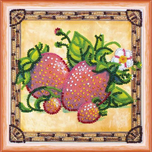 Buy Mini Bead embroidery kit - Ripe strawberry-AM-128