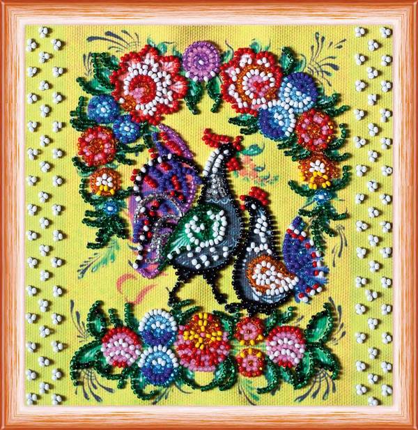 Buy Mini Bead embroidery kit - Gorodets painting-AM-133