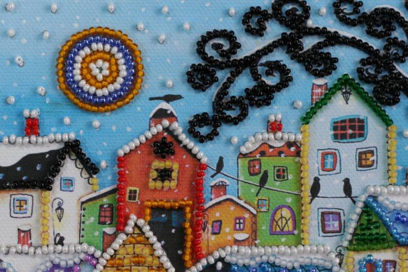 Buy Mini Bead embroidery kit - Bright houses-AM-146_3