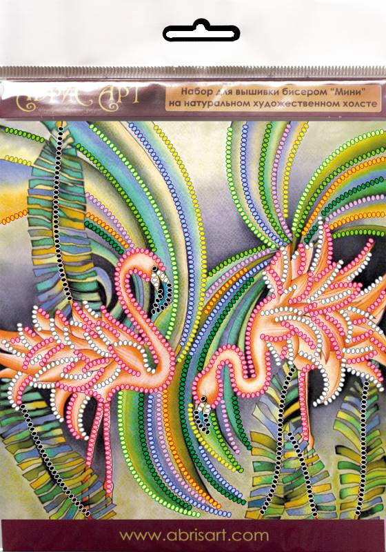 Buy Mini Bead embroidery kit - Pink Flamingos-AM-148_1