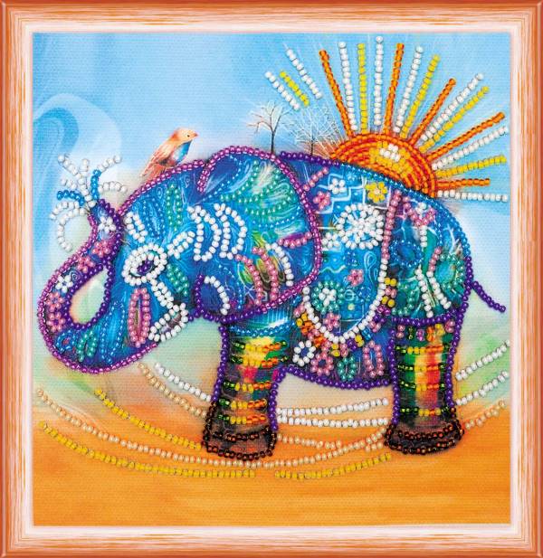 Buy Mini Bead embroidery kit - Neon Elephant-AM-149