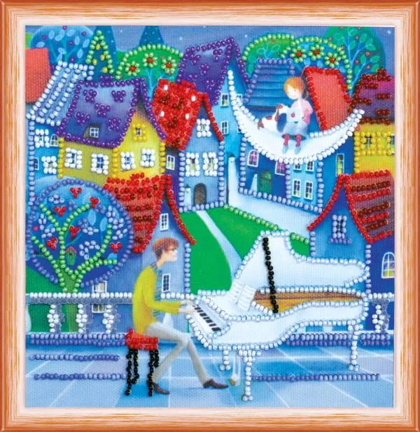 Buy Mini Bead embroidery kit - Moonlight melody-AM-154
