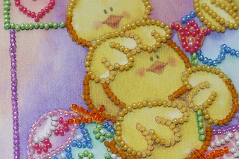 Buy Mini Bead embroidery kit - Funny Chickens-AM-157_3
