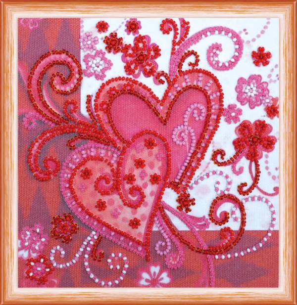 Buy Mini Bead embroidery kit - Loving hearts-AM-158