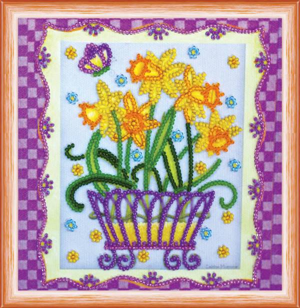 Buy Mini Bead embroidery kit - Blossom Daffodils-AM-160