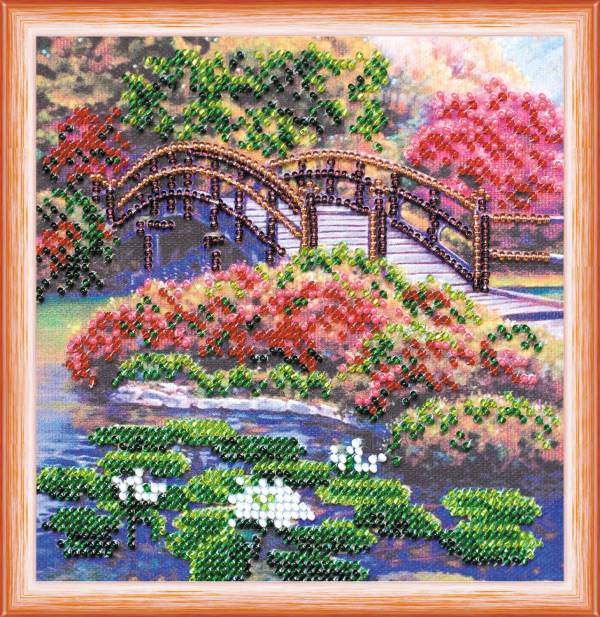 Buy Mini Bead embroidery kit - Flowers in the pond-AM-162