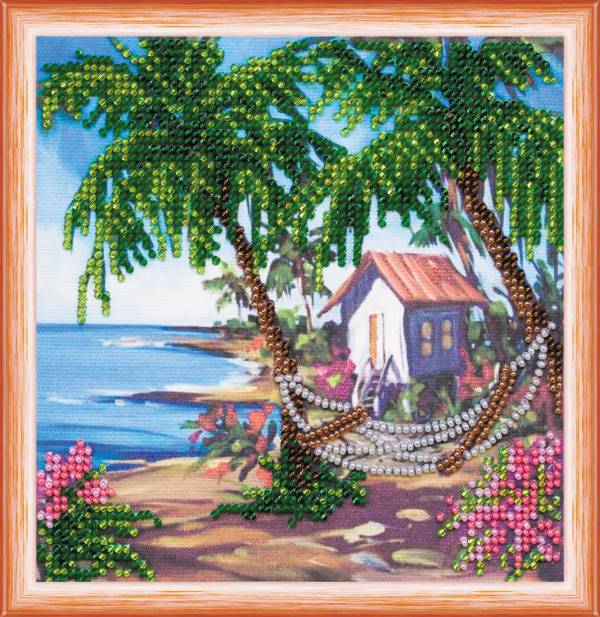 Buy Mini Bead embroidery kit - Hut by the Sea-AM-164