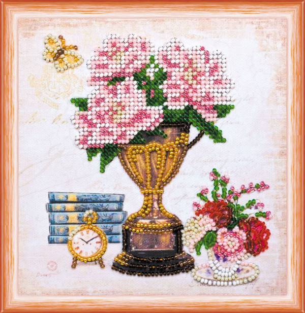 Buy Mini Bead embroidery kit - Still life with a clock-AM-168