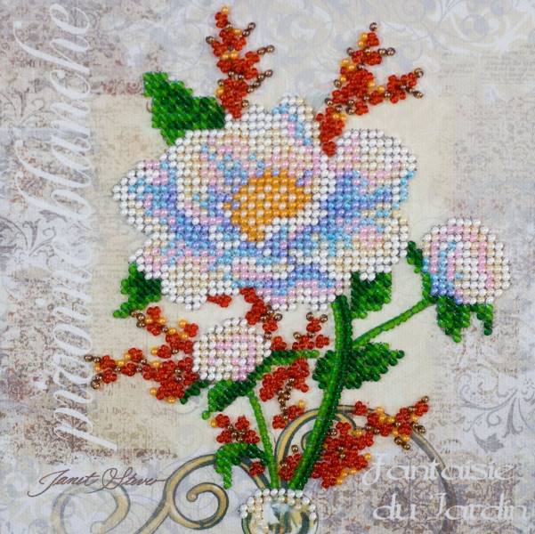 Buy Mini Bead embroidery kit - White Flower-AM-173